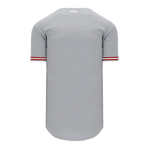 Athletic Knit Full Button Baseball Jersey with Braided Trim (BA5500)